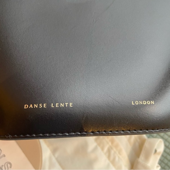 DANSE LENTE BLACK LEATHER BUCKET BAG JOHNNY GOLD HW - Picture 8 of 16